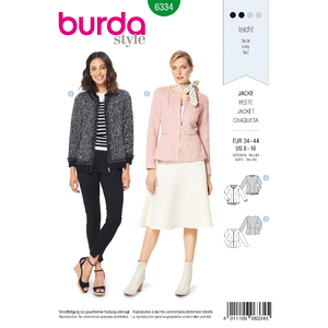 Burda Style Pattern 6334- Misses&#39; peplum jacket Burda Sewing Pattern 6334