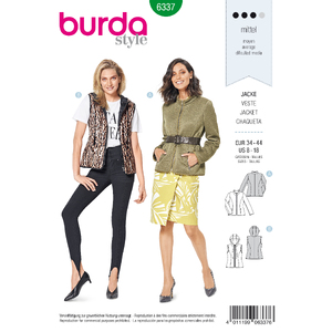 Burda Style Pattern 6337 Misses&#39; quilted jacket Burda Sewing Pattern 6337