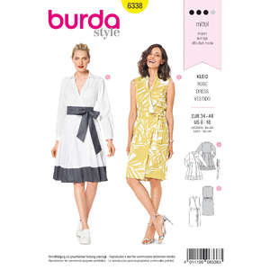 Burda Style Pattern 6338 Misses&#39; wrap dress Burda Sewing Pattern 6338