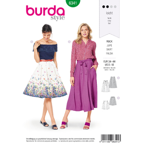 Burda Style Pattern 6341 Misses&#39; inverted pleat skirt Burda Sewing Pattern 6341