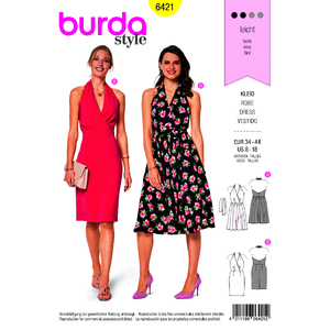 Burda Style Pattern B6421 Women&#39;s Swing Dress Burda Sewing Pattern 6421