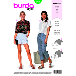 Burda Style Pattern B6426 Misses Fancy Summer Blouses Burda Sewing Pattern 6426