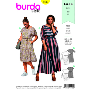 Burda Style Pattern B6449 Women&#39;s Summer Dress Burda Sewing Pattern 6449