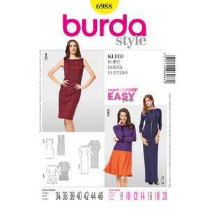 Simplicity B6988 Burda Style Dress Sewing Pattern Burda Sewing Pattern 6988