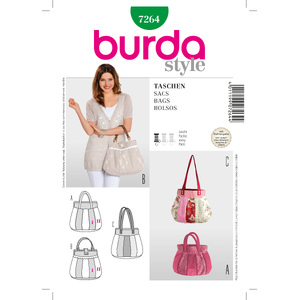 Burda Style B7264 Bag Sewing Pattern Burda Sewing Pattern 7264