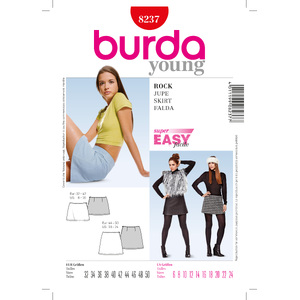 Burda B8237 Skirt Sewing Pattern Burda Sewing Pattern 8237