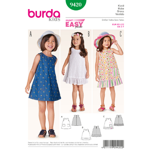 Burda B9420 Children Sewing Pattern Burda Sewing Pattern 9420