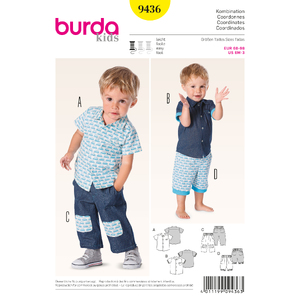 Burda B9436 Burda Style Baby Sewing Pattern Burda Sewing Pattern 9436