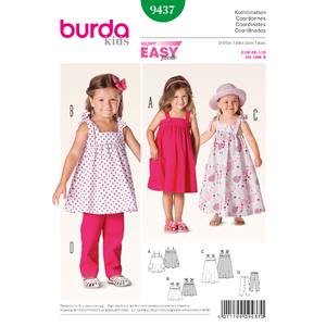 Burda B9437 Burda Style Toddlers Sewing Pattern Burda Sewing Pattern 9437