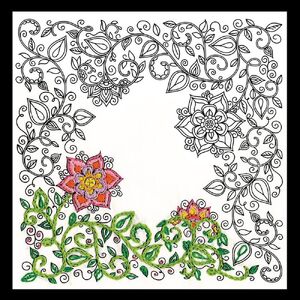 Zenbroidery GARDEN 10&quot; x 10&quot; Design Printed on Polycotton