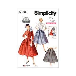 Simplicity Sewing Pattern S9882h5 Misses’ Skirt and Jacket sizes 6-14