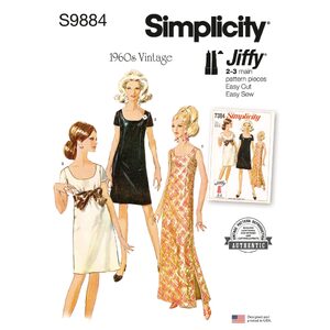 Simplicity Sewing Pattern S9884u5Misses’ Dress in Two Lengths sizes 16-24