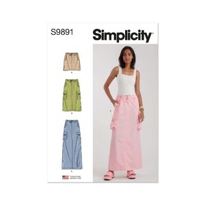 Simplicity Sewing Pattern S9891h5 Misses’ Skirt In Three Lengths sizes 6-14