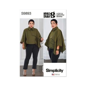 Simplicity Sewing Pattern S9893a Misses’ Cape By Mimi G Style sizes xs-xxl