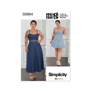 Simplicity Sewing Pattern S9894aa Misses’ Women’s Top Skirt sizes 10-18