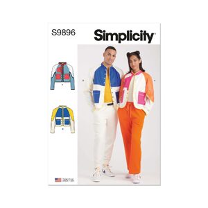 Simplicity Sewing Pattern S9896a Unisex Jacket In Two Lengths sizes xs-xxl