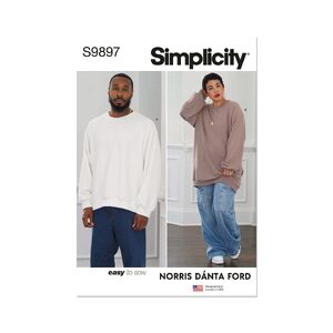 Simplicity Sewing Pattern S9897a Unisex Sweatshirt in Two Lengths sizes xs-xxl