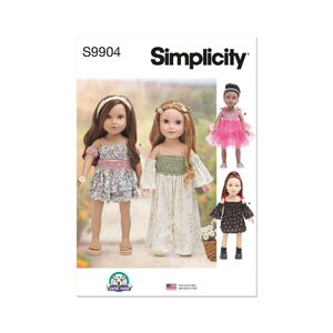 Simplicity Sewing Pattern S9904os 18″ Doll Clothes By Carla Reiss Design