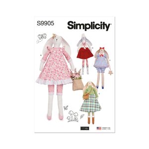 Simplicity Sewing Pattern S9905os Slender Plush Bunny Clothes 