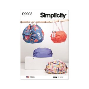 Simplicity Sewing Pattern S9908os Bag in Four Sizes