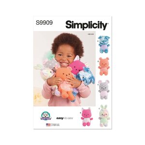 Simplicity Sewing Pattern S9909os Plush Animals By Carla Reiss Design