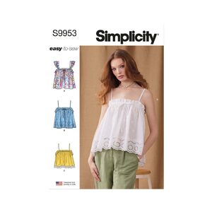 Simplicity Sewing Pattern S9953d5 Misses’ Tops size 4-12