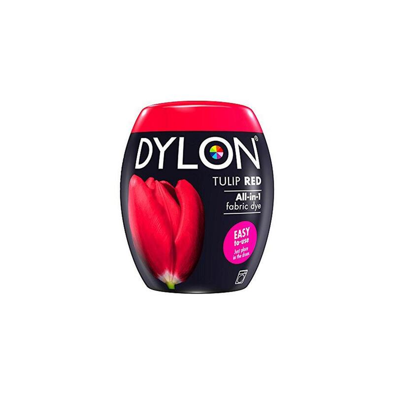 Dylon TULIP RED Fabric Dye, Machine Fabric Pod 350g