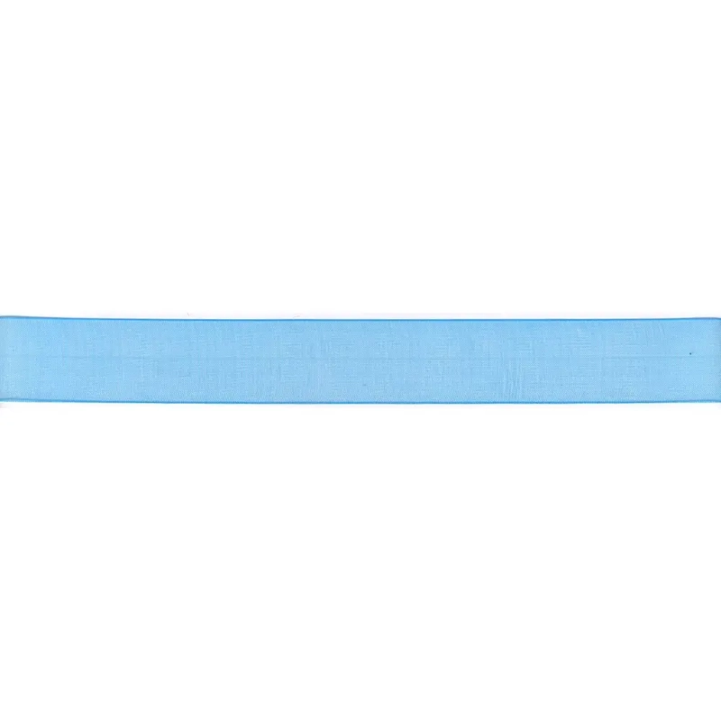 Organza Ribbon 22mm BLUE TOPAZ Sealed Edge Per 10 Metres