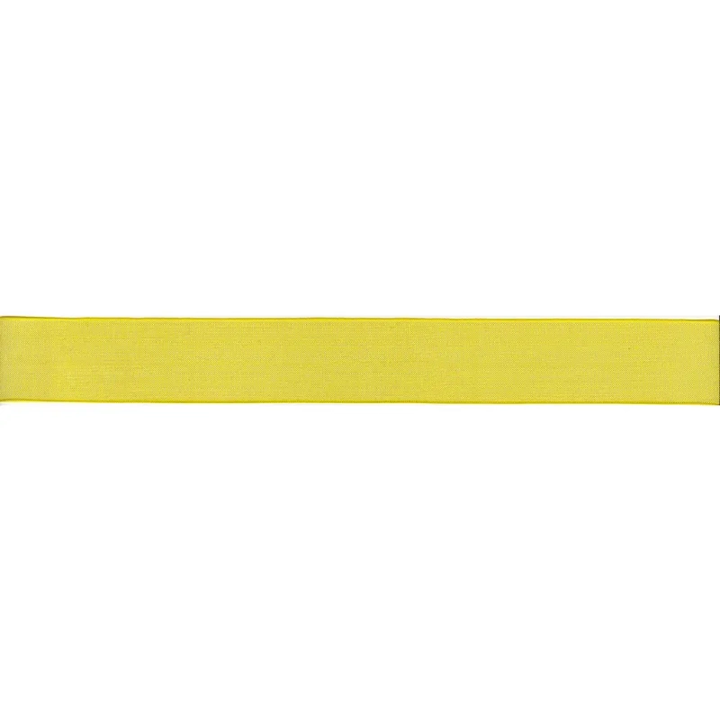 Organza Ribbon 25mm LEMON Sealed Edge Per 10 Metres