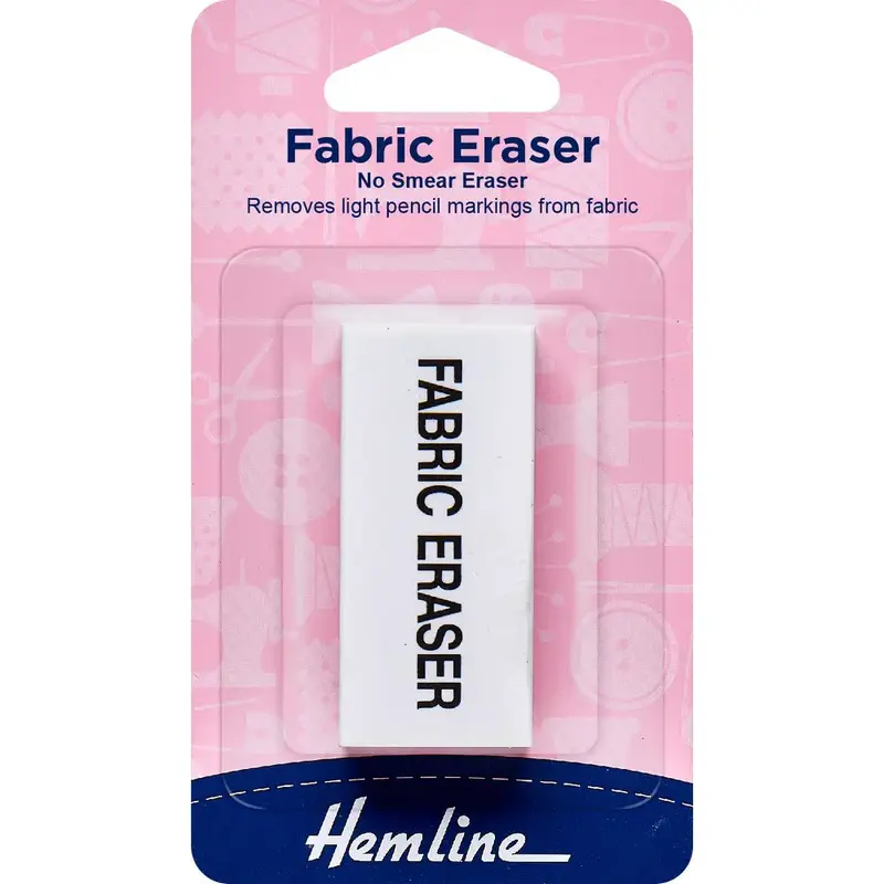 Fabric Eraser, Non Smear, Removes Light Pencil Markings from Fabrics, Hemline