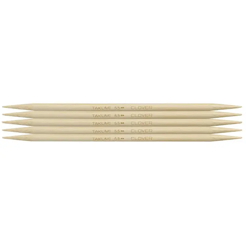 Clover 20cm 5.50mm Takumi Double Pointed Knitting Needles Pkt of 5