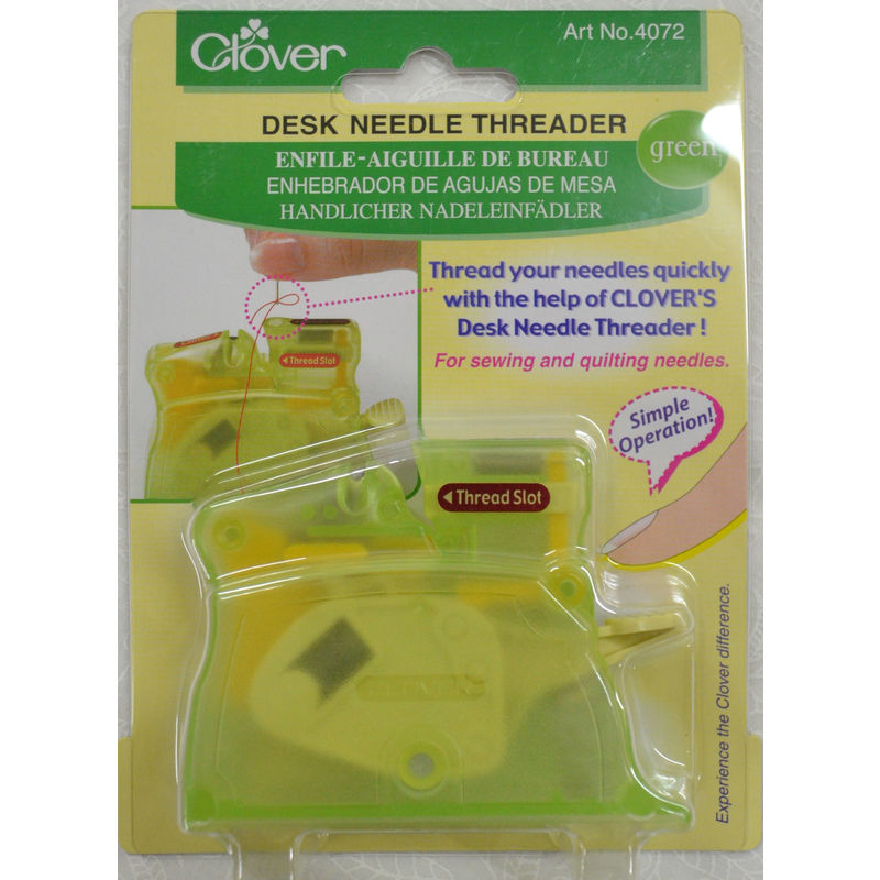  Clover Desk Needle Threader, Green (4072)