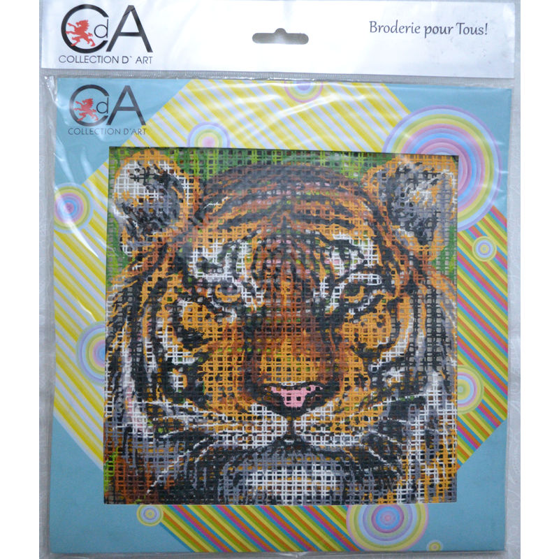 Collection D' Art Tapestry Kit, TIGER, 19cm x 19cm (#4.008K)