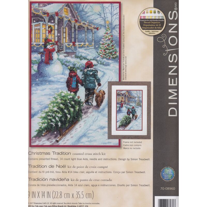 Dimensions Counted Cross Stitch Kit 12X9-Tree Toppers (14 Count)