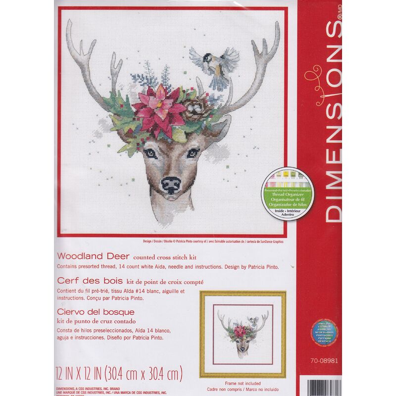 WOODLAND DEER Counted Cross Stitch Kit 30.4cm x 30.4cm, 70-08981