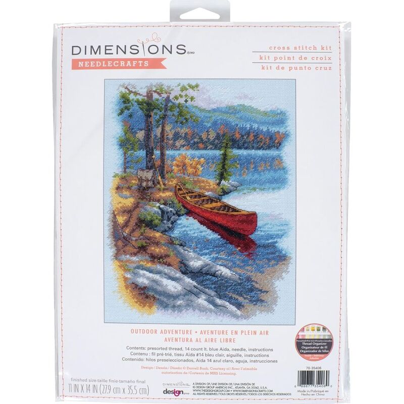 OUTDOOR ADVENTURE Counted Cross Stitch Kit 11" x 14" 70-35406