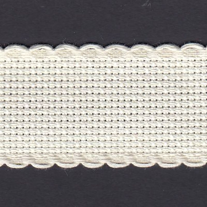 CREAM 30mm Wide 14 Count Aida Band (7003-3), Priced per Metre