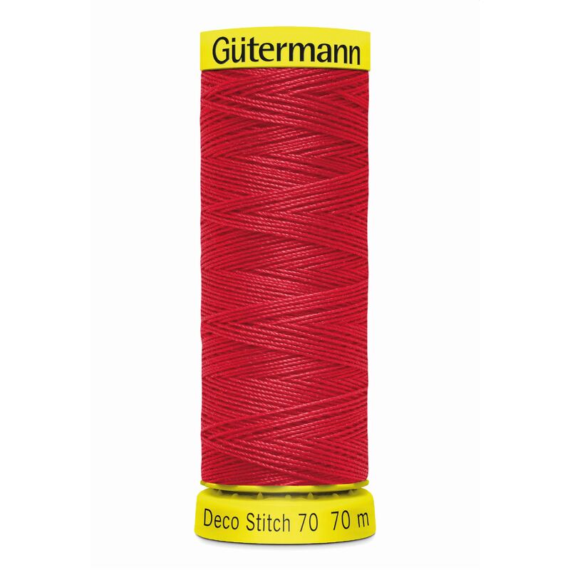 Deco Stitch 70, #156 RED 70m Silky Topstitch Thread