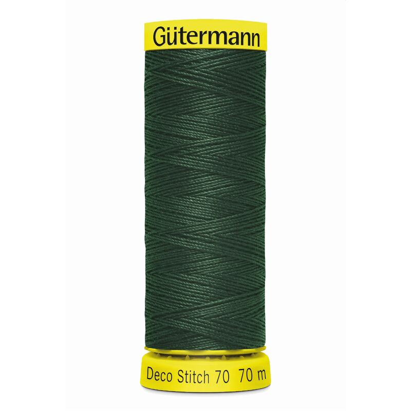 Deco Stitch 70, #472 VERY DARK FOREST GREEN 70m Silky Topstitch Thread