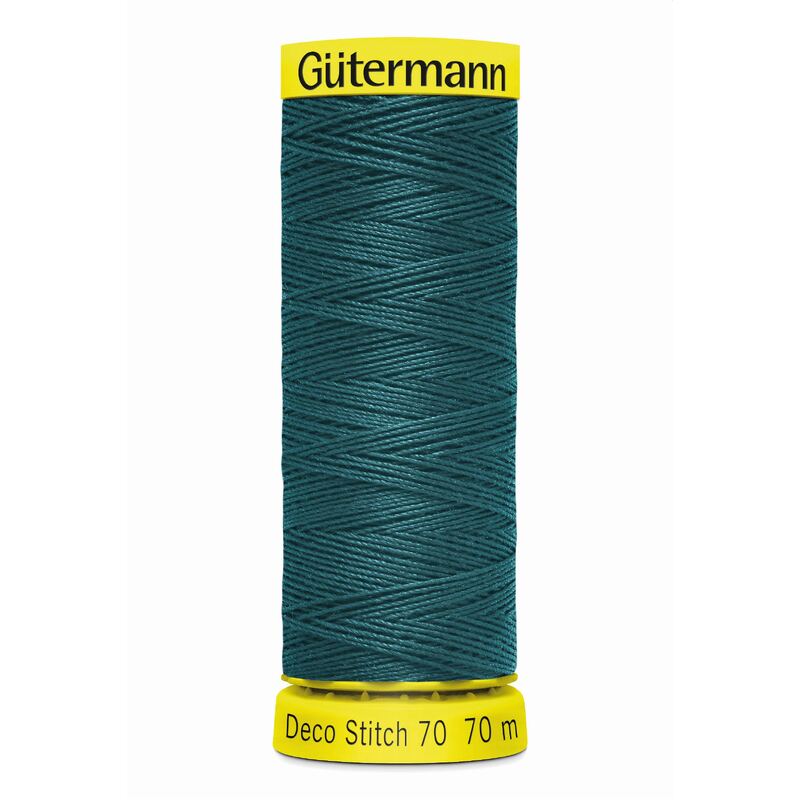 Deco Stitch 70, #870 VERY DARK TEAL 70m Silky Topstitch Thread