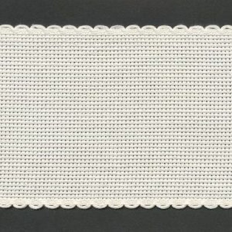 CREAM 100mm Wide 14 Count Aida Band (7195-3), Priced per Metre