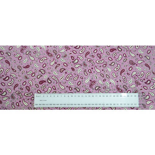 Paisley Jacobean PURPLES 8452.01, Cotton Fabric 110cm wide per 50cm