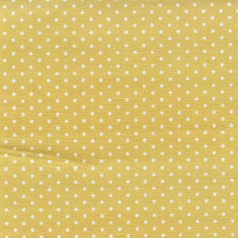 Micro Dot White on Yellow 110cm Wide Cotton Fabric