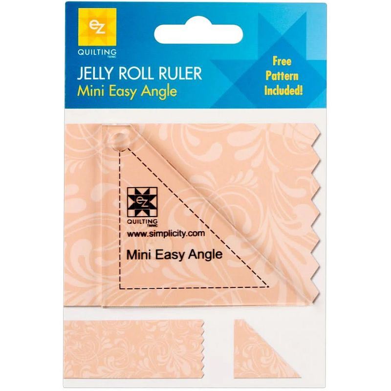 EZ Quilting Mini Easy Angle Jelly Roll Ruler & Free Pattern (882233)