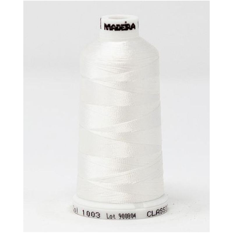 Madeira Classic Rayon 40, #1003 CREME WHITE 1000m Embroidery Thread