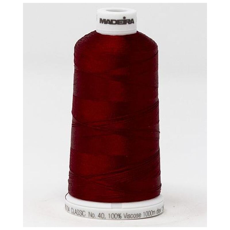 Madeira Classic Rayon 40, #1238 SANGRIA 1000m Embroidery Thread