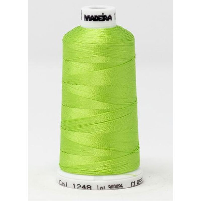 Madeira Classic Rayon 40, #1248 MARGARITA LIME 1000m Embroidery Thread