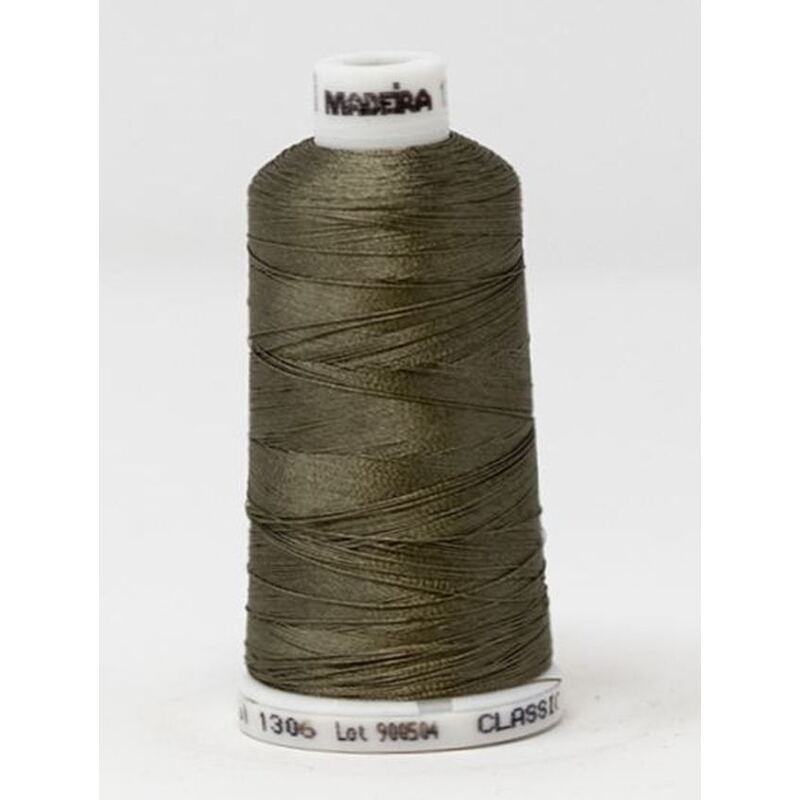 Madeira Classic Rayon 40, #1306 ARMY GREEN 1000m Embroidery Thread