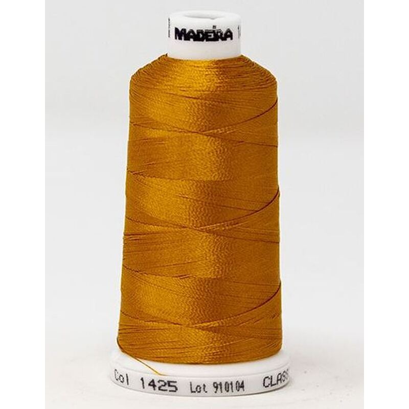 Madeira Classic Rayon 40, #1425 PUMPKIN SPICE ORANGE 1000m Embroidery Thread