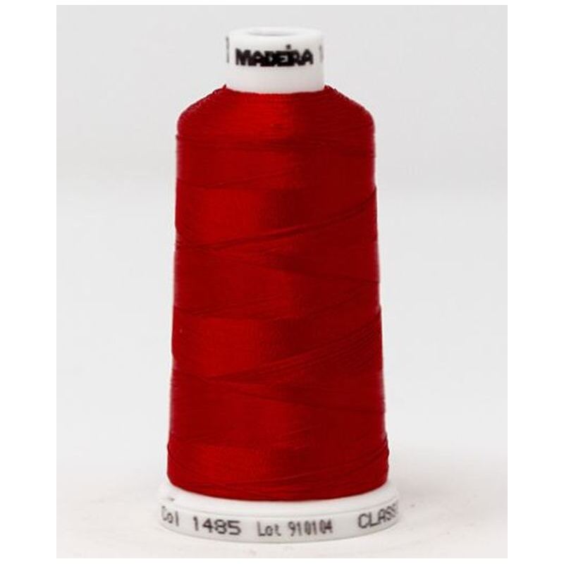 Madeira Classic Rayon 40, #1485 ELECTRIC RED 1000m Embroidery Thread